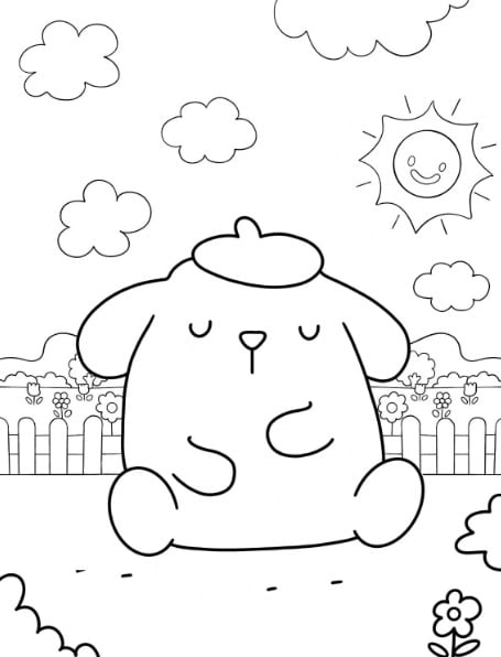 16 dibujos de Pompompurin personaje de sanrio y amigo de Hello Kitty