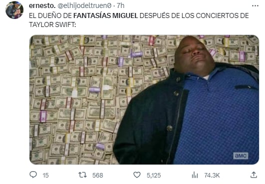 Memes de Fantasías Miguel por los conciertos de Taylor Swift en México