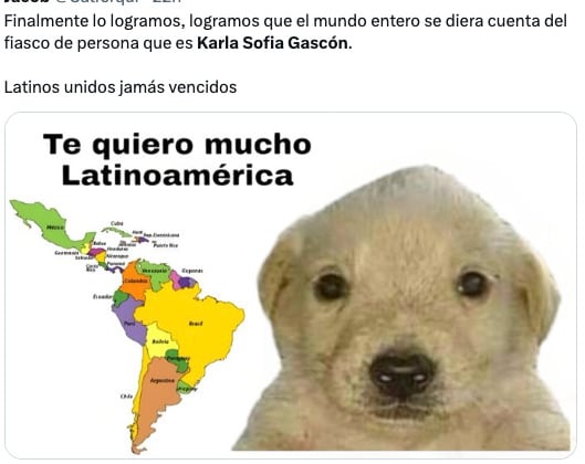 Karla Sofía Gascón cierra su cuenta de X y los memes festejan