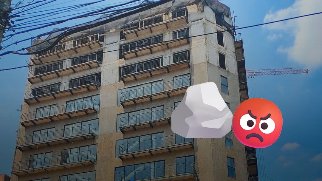 Alerta en Benito Juárez: Trozo de construcción de Xola 32 daña auto mientras estudiantes salían de clases