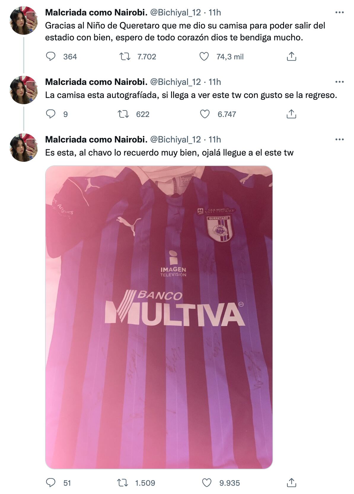 Salva su vida con playera del Querétaro