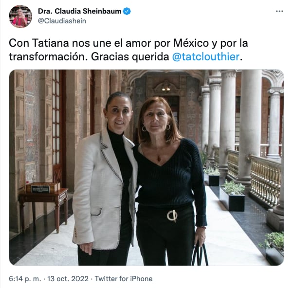 Claudia Sheinbaum se reúne con Tatiana Clouthier