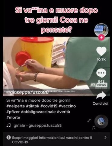 TikTok distribuiría desinformación sobre las vacunas anti Covid-19
