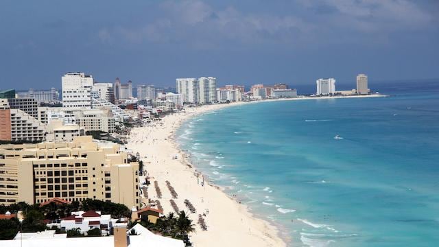 Zona hotelera en Cancún, Quintana Roo.
