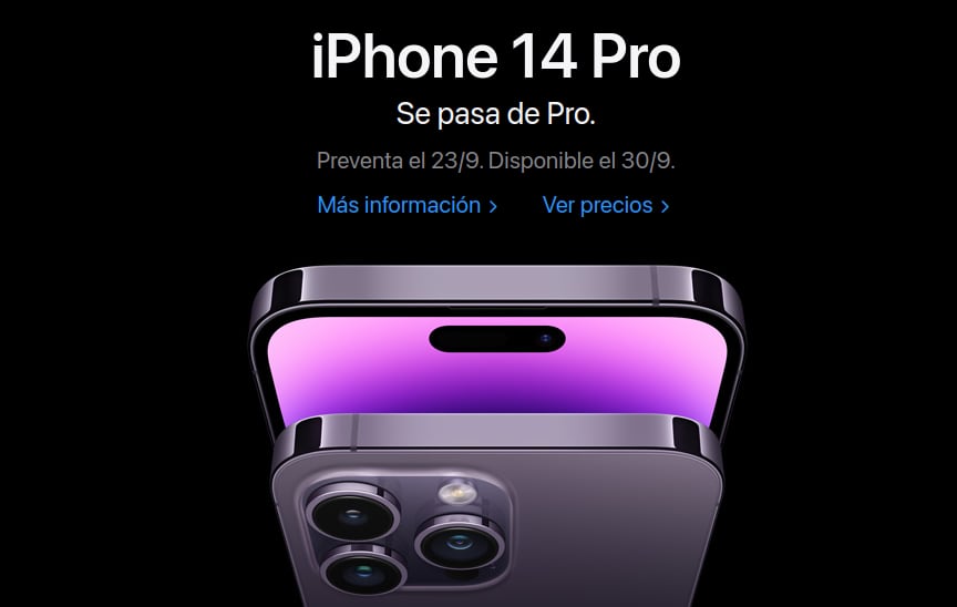 Lanzas fechas de venta del iPhone 14 Pro