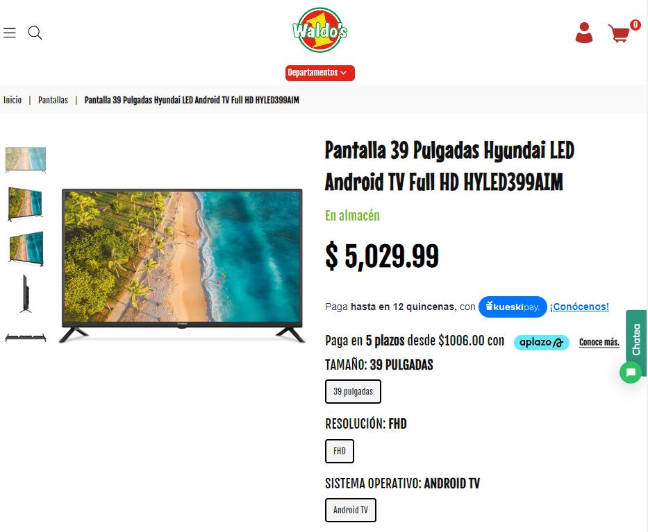 Pantallas en Waldo´s