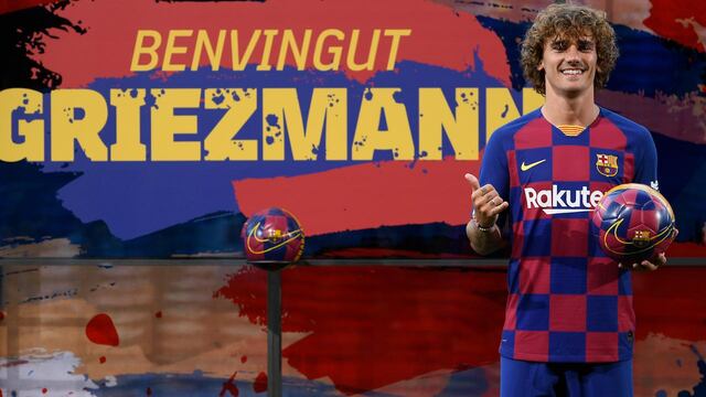 Griezmann ya posó con los colores del Barça