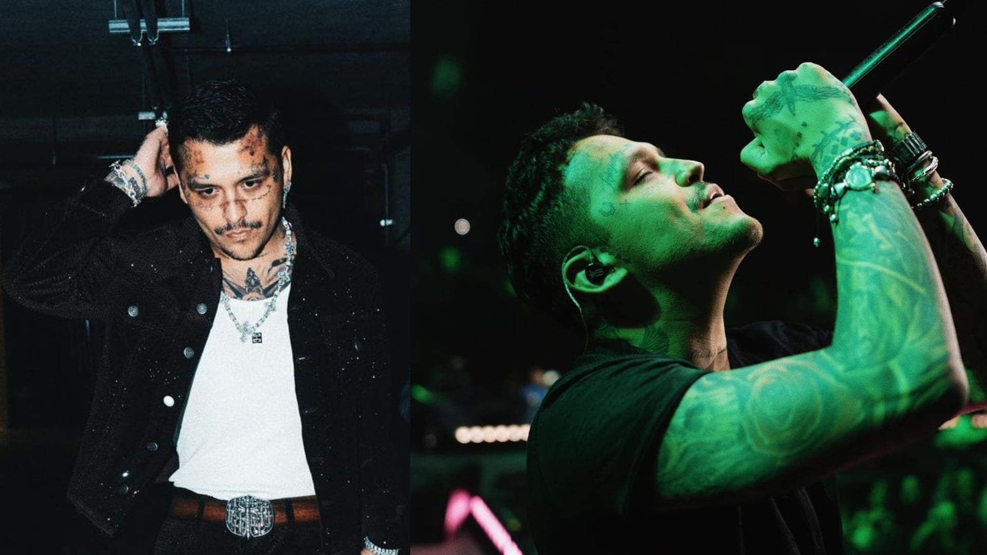 Así se ve Christian Nodal a 4 meses de comenzar a borrarse tatuajes de la cara.