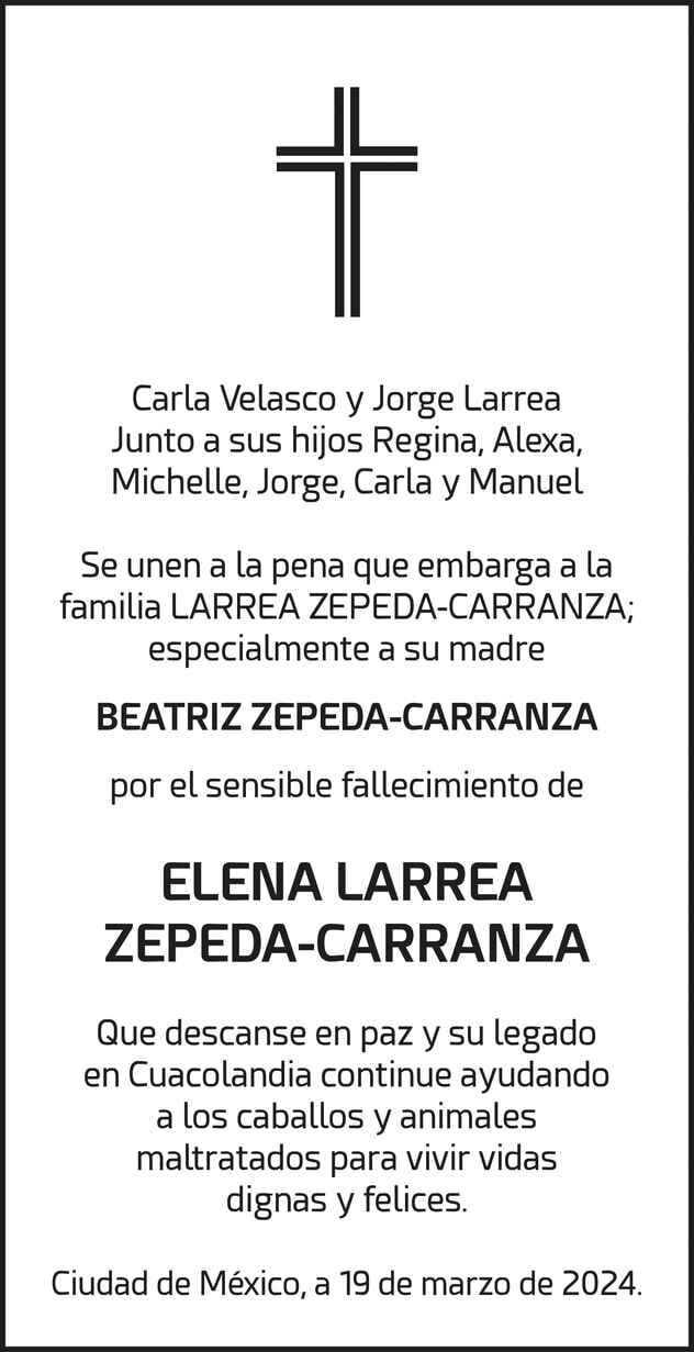 Elena Larrea Zepeda-Carranza