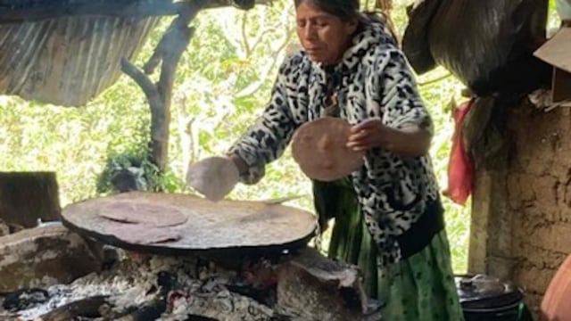 Fogón tradicional en Morelos Uno, Tepantepec, municipio de Santa María Peñoles, Oaxaca
