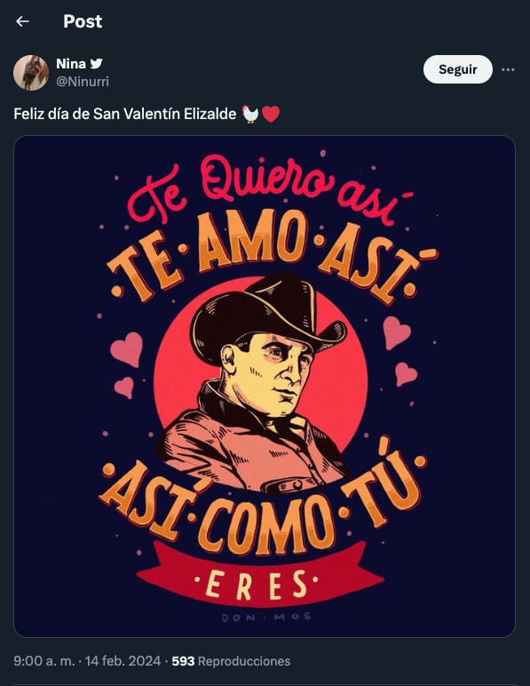 Memes celebran el 14 de febrero con Valentín Elizalde