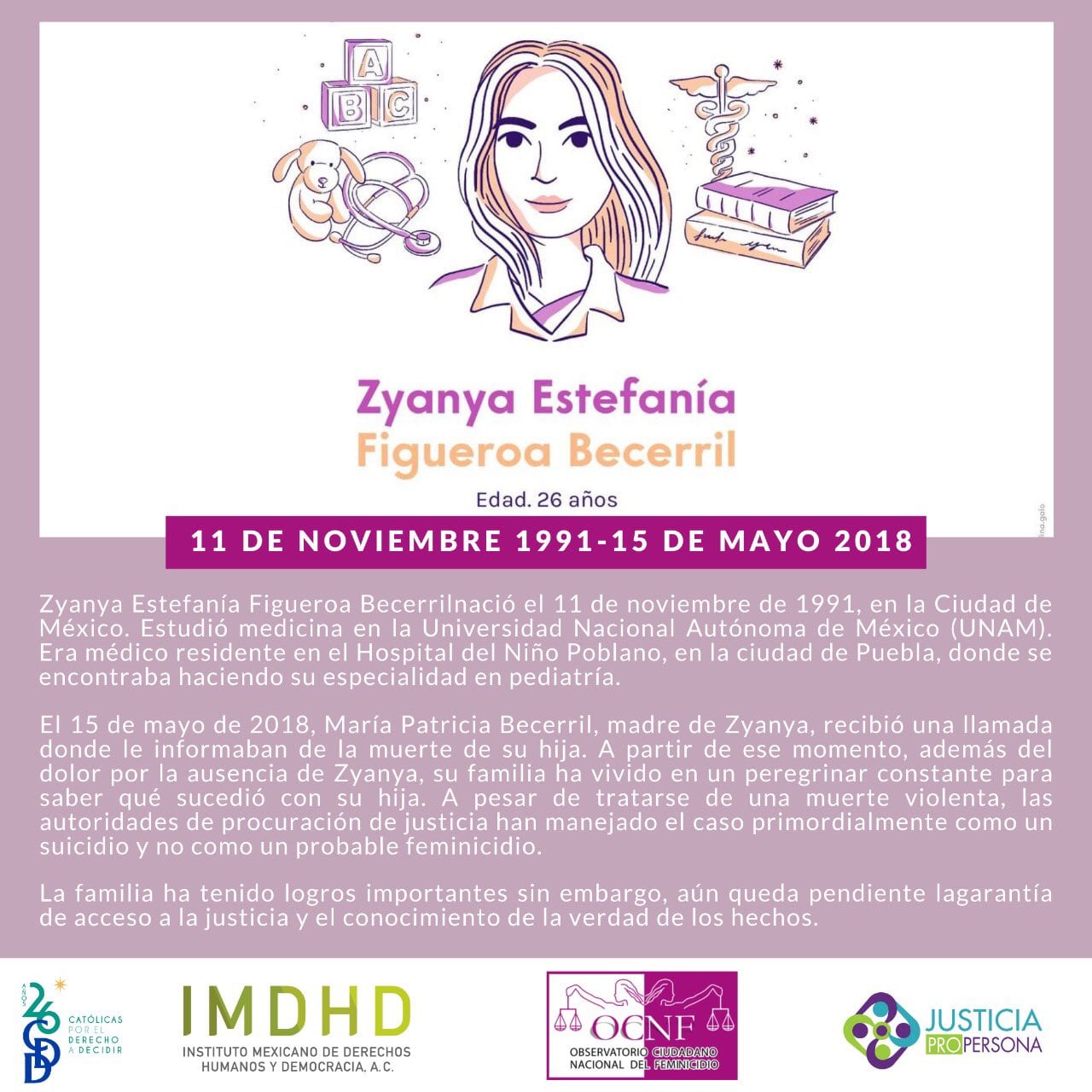 A 3 años del feminicidio de Zyanya