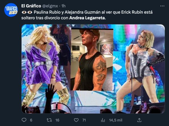 Meme de la separación de Andrea Legarreta y Erik Rubín