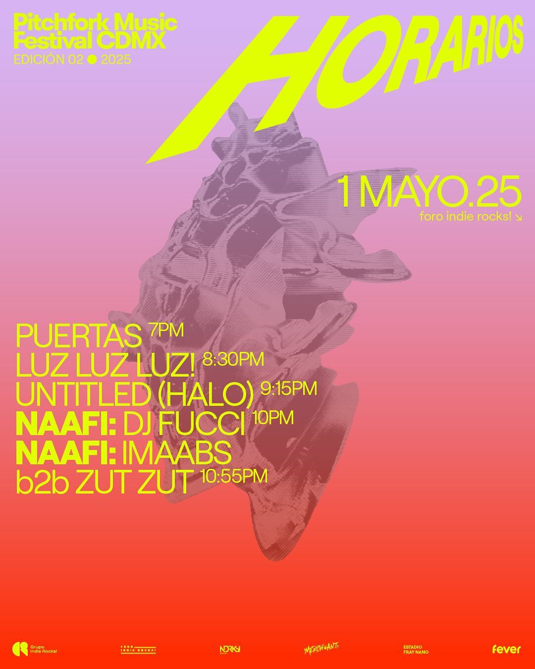 Pitchfork Music Festival 2025: Horarios jueves 1 de mayo