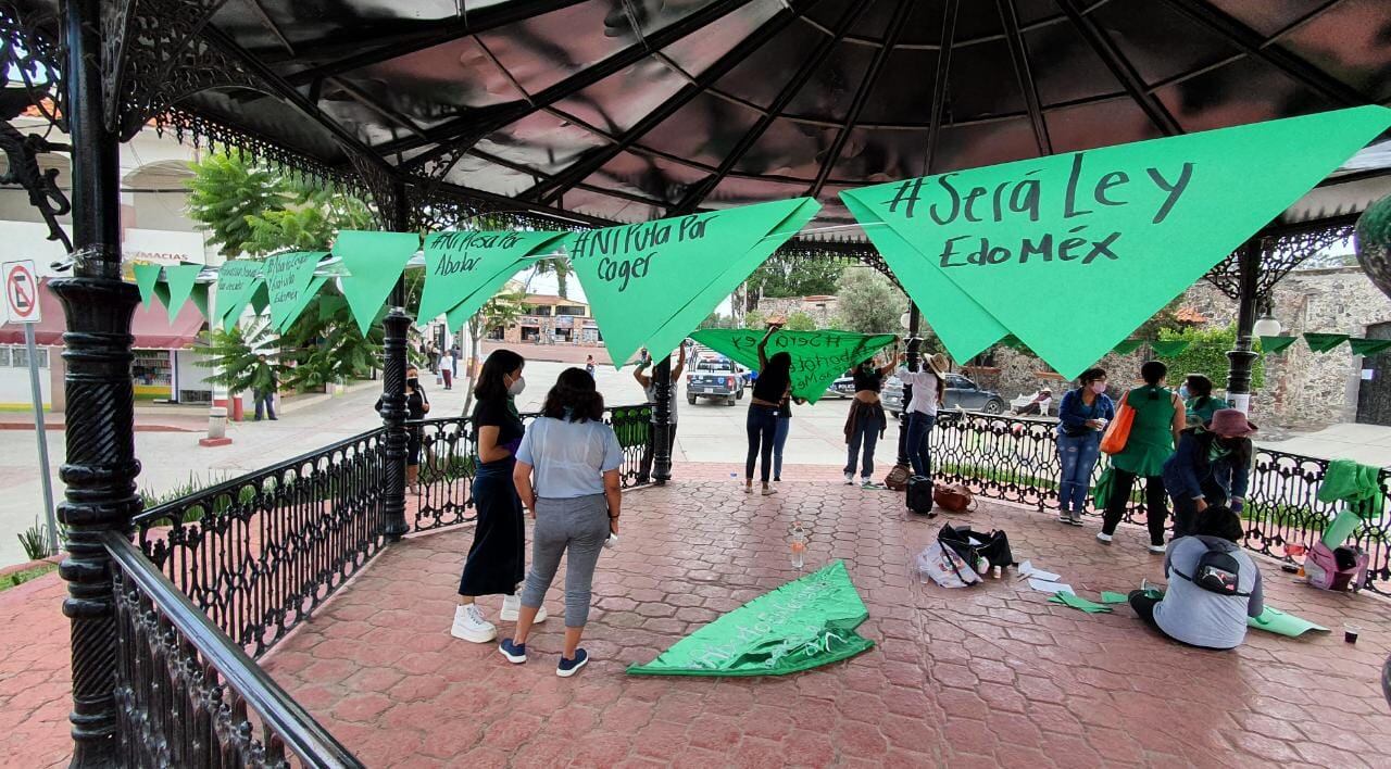 Protesta en Tecámac por el aborto legal