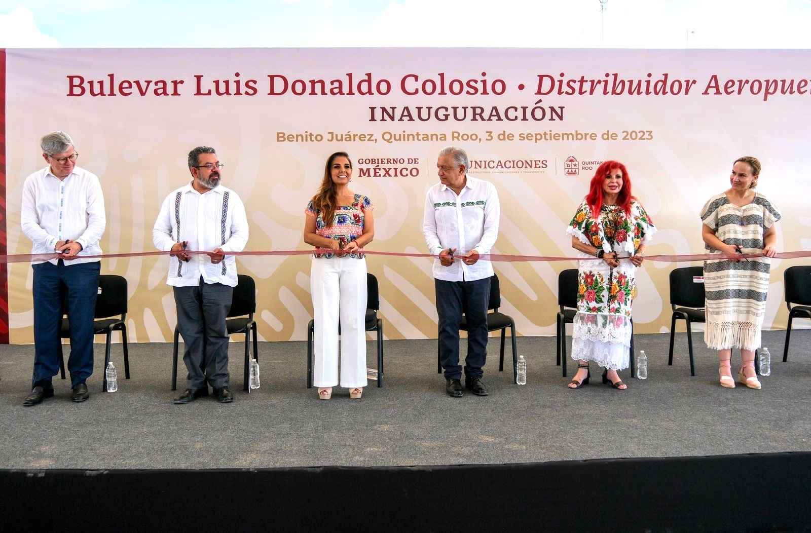 Mara Lezama y AMLO inauguran bulevar Colosio