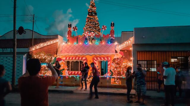 Casa de galleta navideña en Mérida