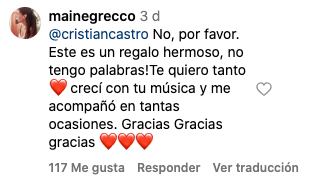 Pide pastel de Cristian Castro