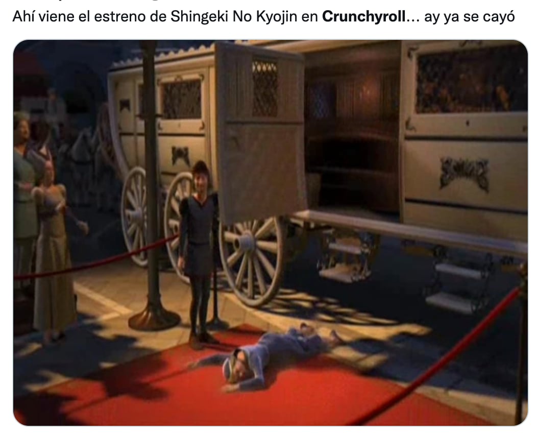 Memes de la caída Crunchyroll por estreno de Attack on Titan