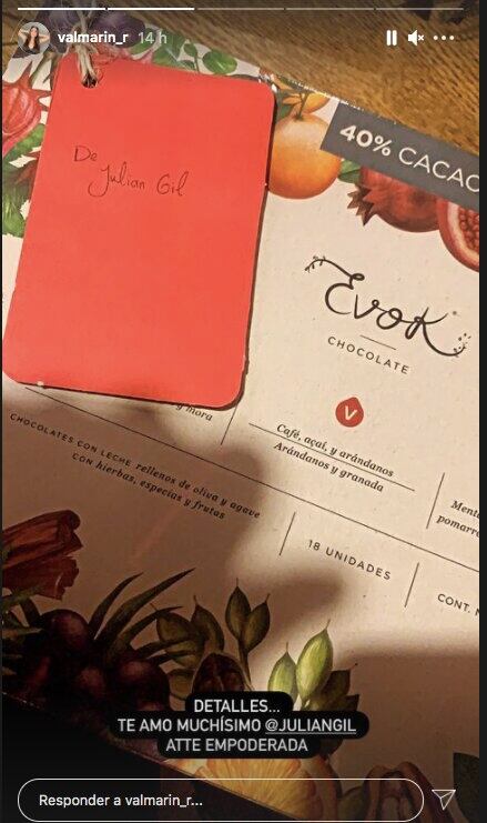 Julián Gil da romántico regalo a Valeria Marín