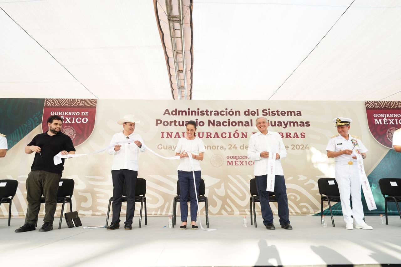 AMLO y Claudia Sheinbaum entregan histórica inversión de siete obras en Asipona, Guaymas, Sonora con Alfonso Durazo
