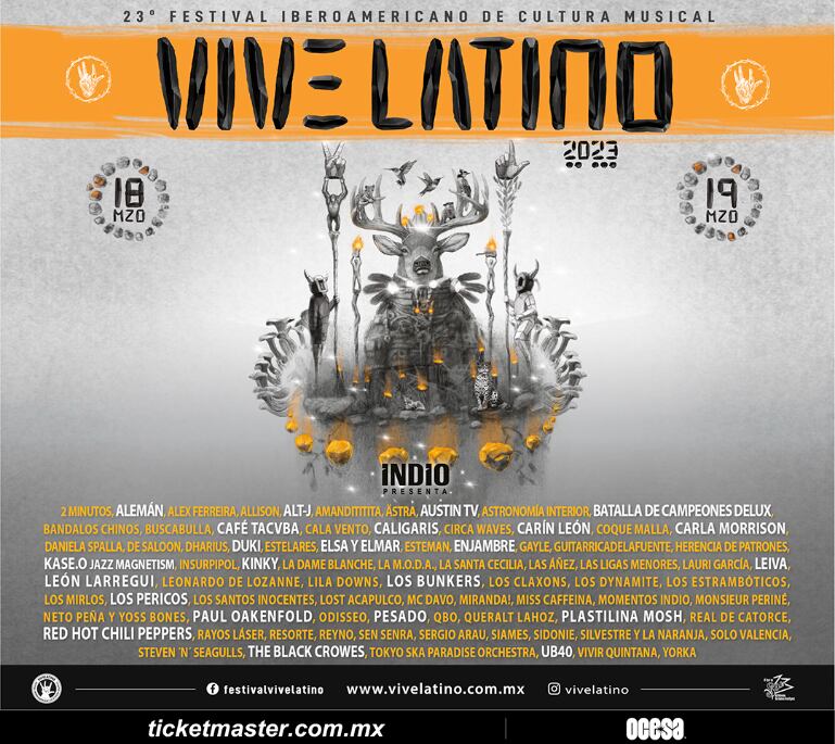 Cartel oficial Vive Latino 2023