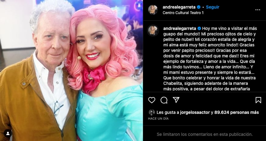 Andrea Legarreta en Instagram
