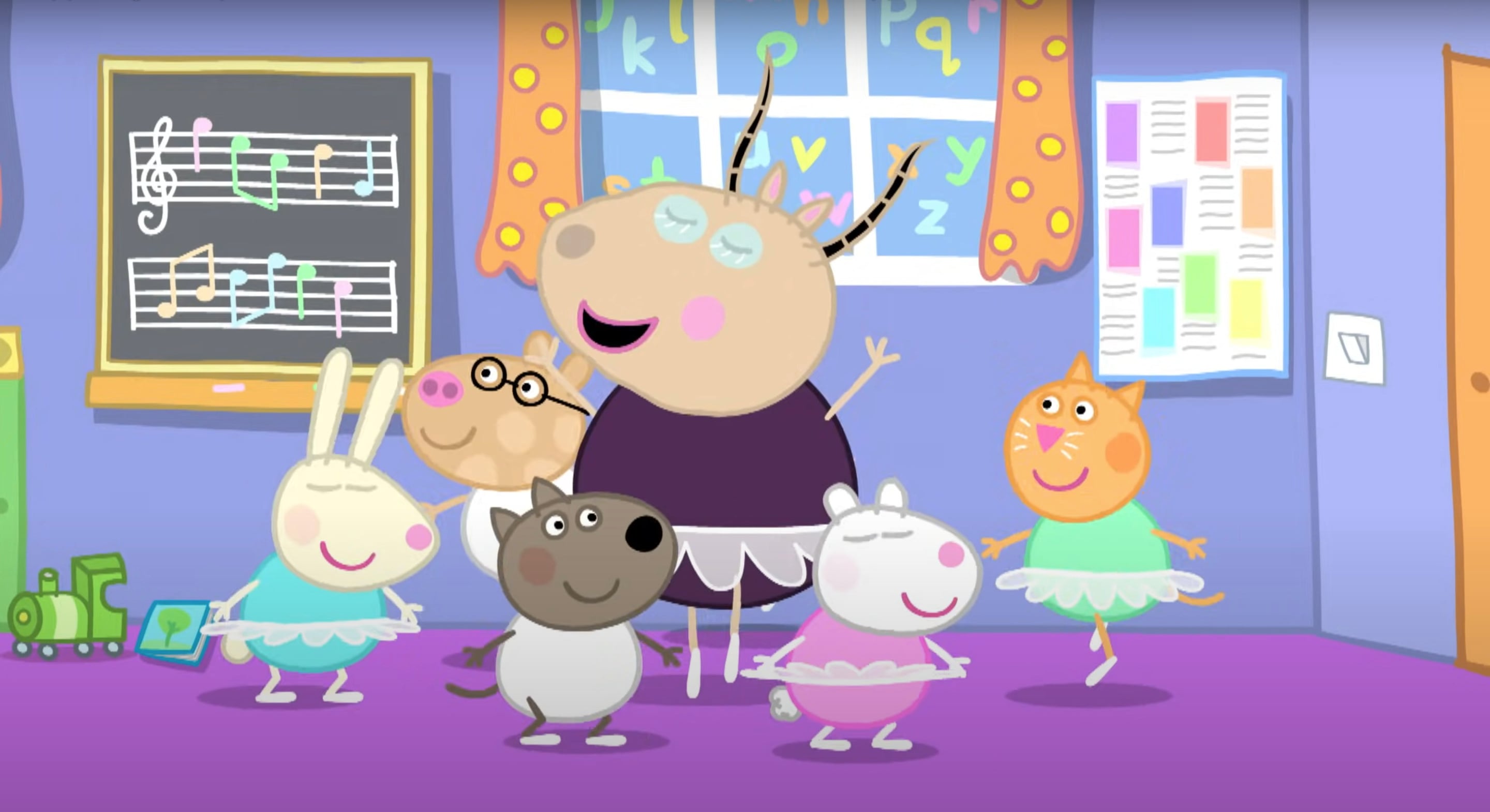 Peppa Pig le canta a la Señora Gacela en el Día Mundial de los Docente