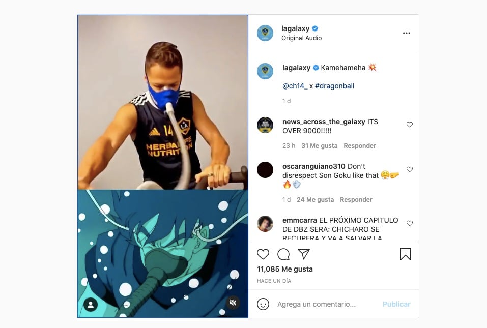 El Galaxy comparó a Chicharito con Gokú