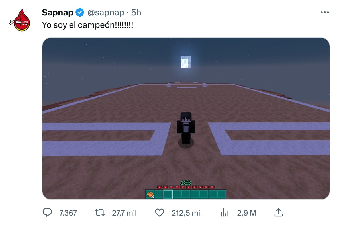 Sapnap, ganador de los Squid Craft Games 2