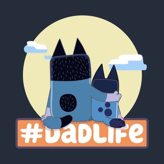 Tarjetas de Bandit de Bluey para el Día del Padre