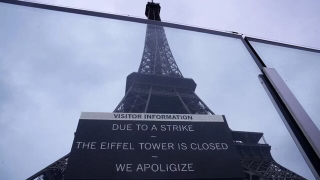 Trabajadores de la Torre Eiffel se van a huelga
