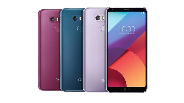 Los nuevos colores en el LG G6.