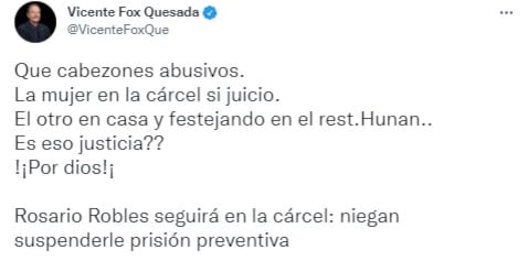 Vicente Fox sobre Rosario Robles