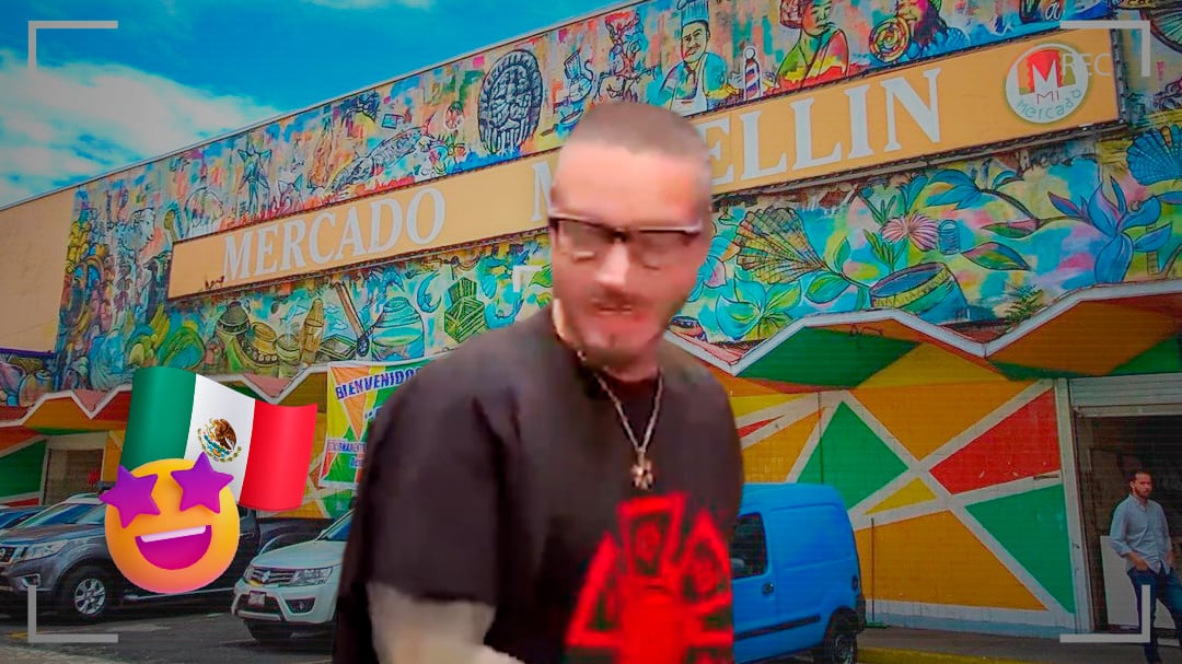 J Balvin visita el Mercado Medellín en la Roma previo a sus conciertos en México