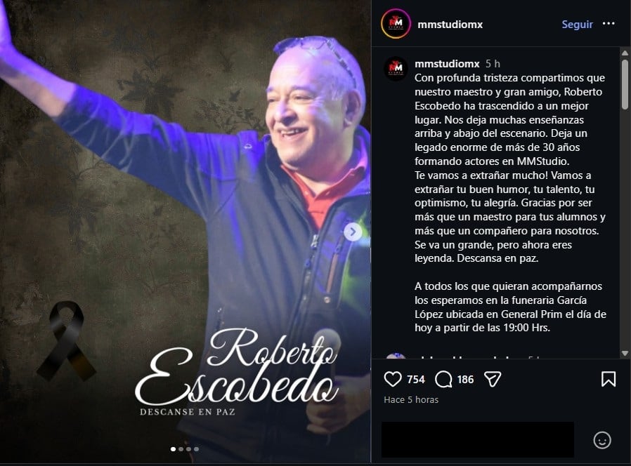 Roberto Escobedo, actor de la serie “La hora marcada”