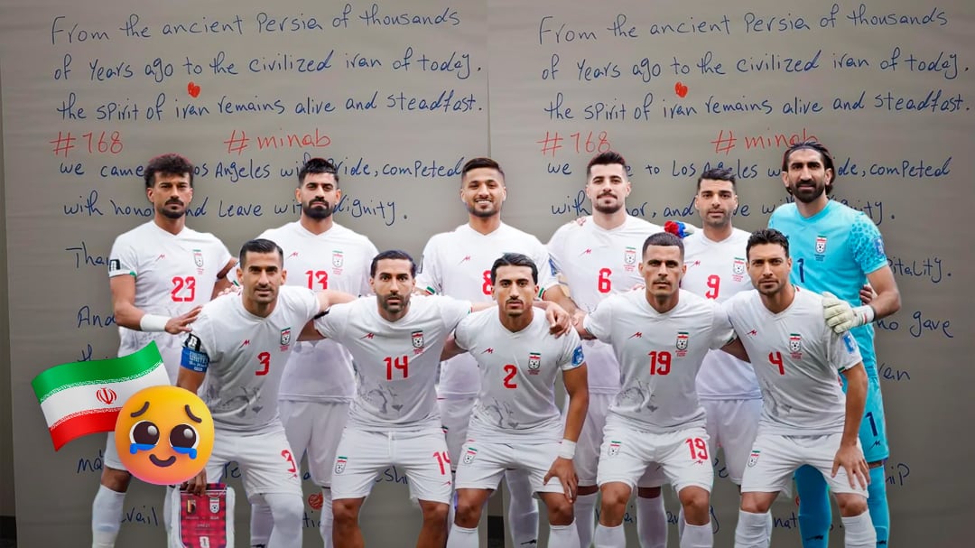 Irán deja mensaje de agradecimiento en vestidores tras su partido contra Bélgica