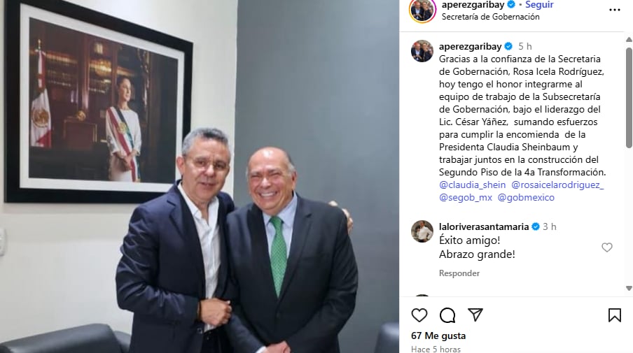 Antonio Pérez Garibay, papá del Checo Pérez, se integra a la Subsecretaria de Gobernación