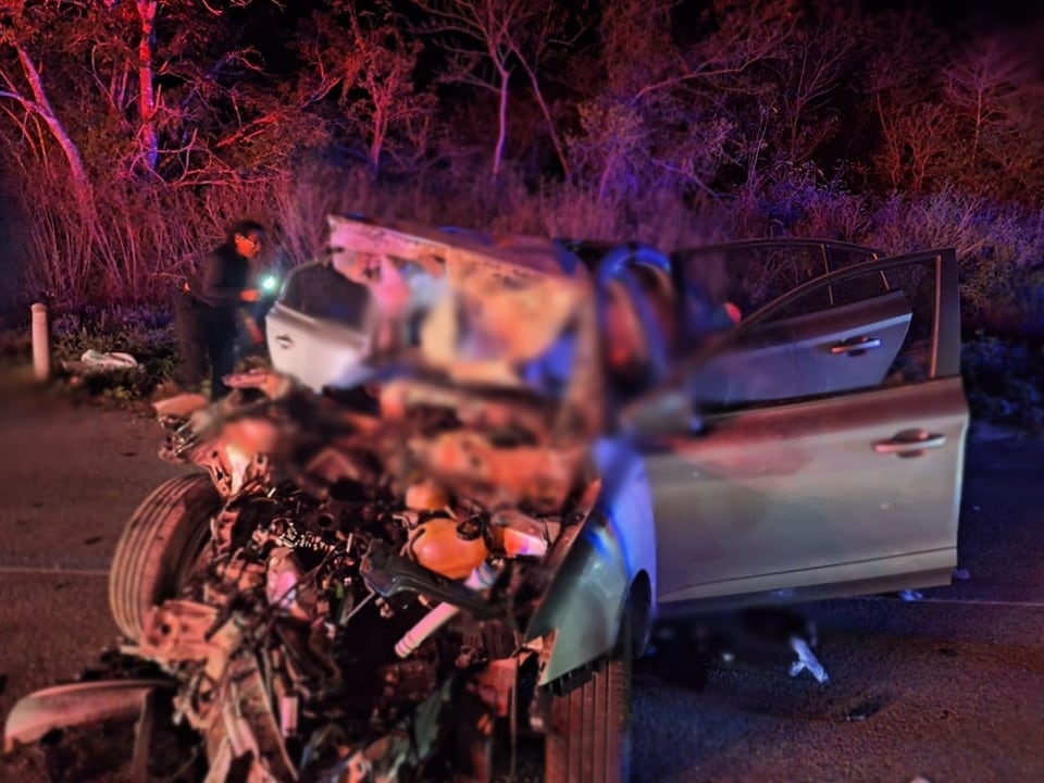 Accidente en carretera Motul-Cansahcab
