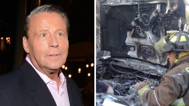 Se incendia camioneta de Alfredo Adame