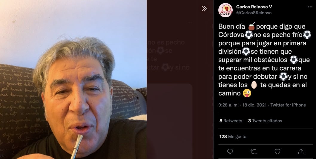Carlos Reinoso defendió a Sebastián Córdova