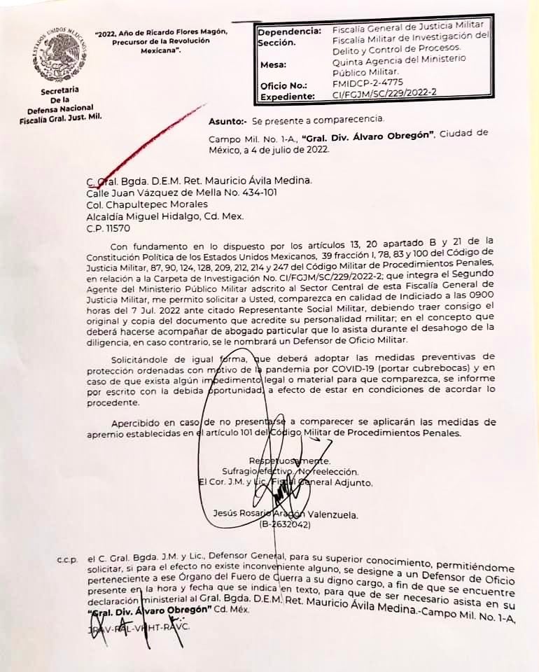 Fiscalía Militar de Sedena cita a comparecer a general retirado por criticar al gobierno de AMLO