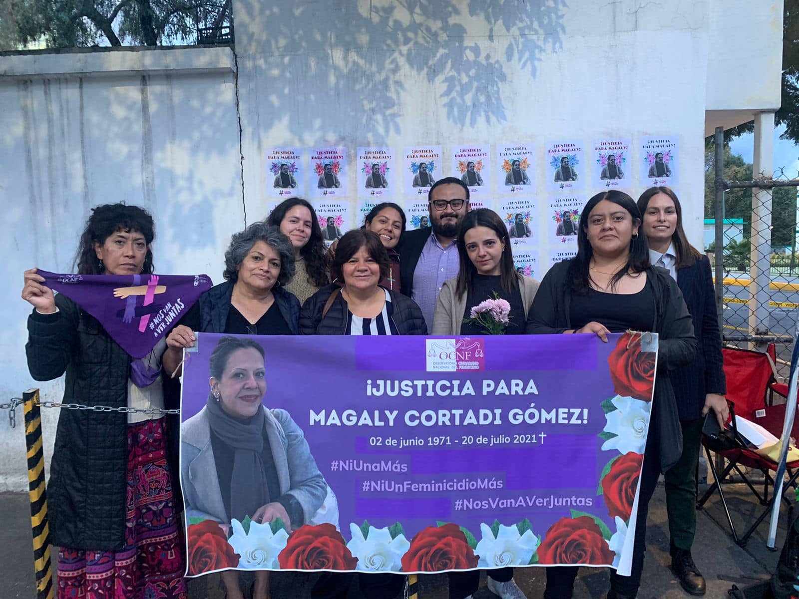 Hija de Magaly acompañada por el OCNF y mamás de víctimas