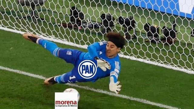 Tunden al PAN por meme de atajada de Memo Ochoa contra Robert Lewandowski