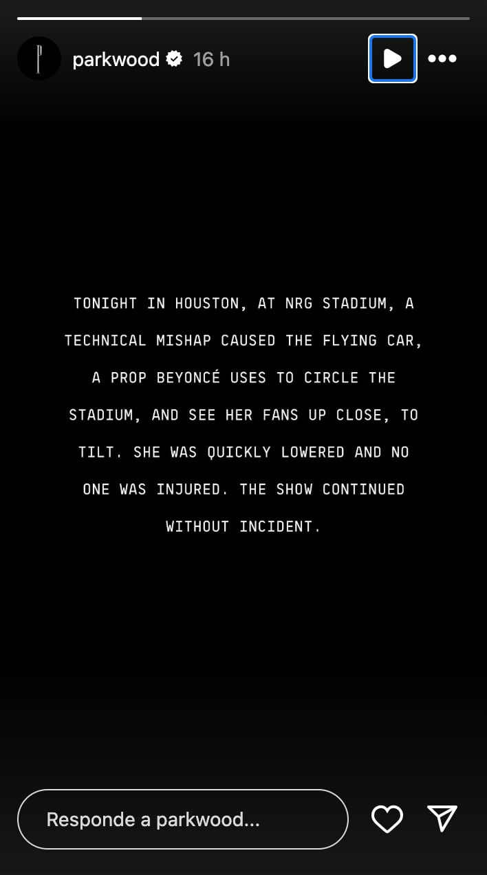 Comunicado sobre el concierto de Beyoncé