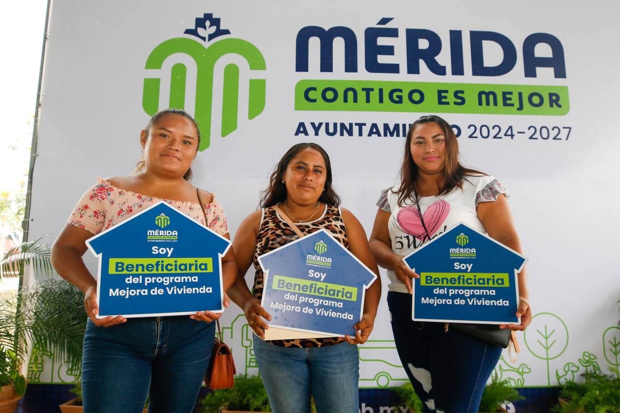 Cecilia Patrón entrega acciones de vivienda en el sur de Mérida