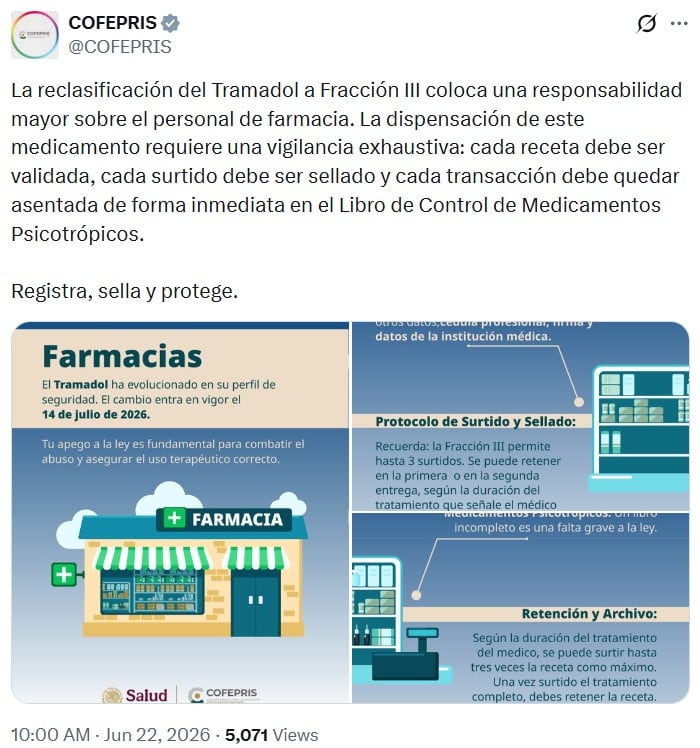 El tramadol solo se venderá con receta médica a partir del 14 de julio