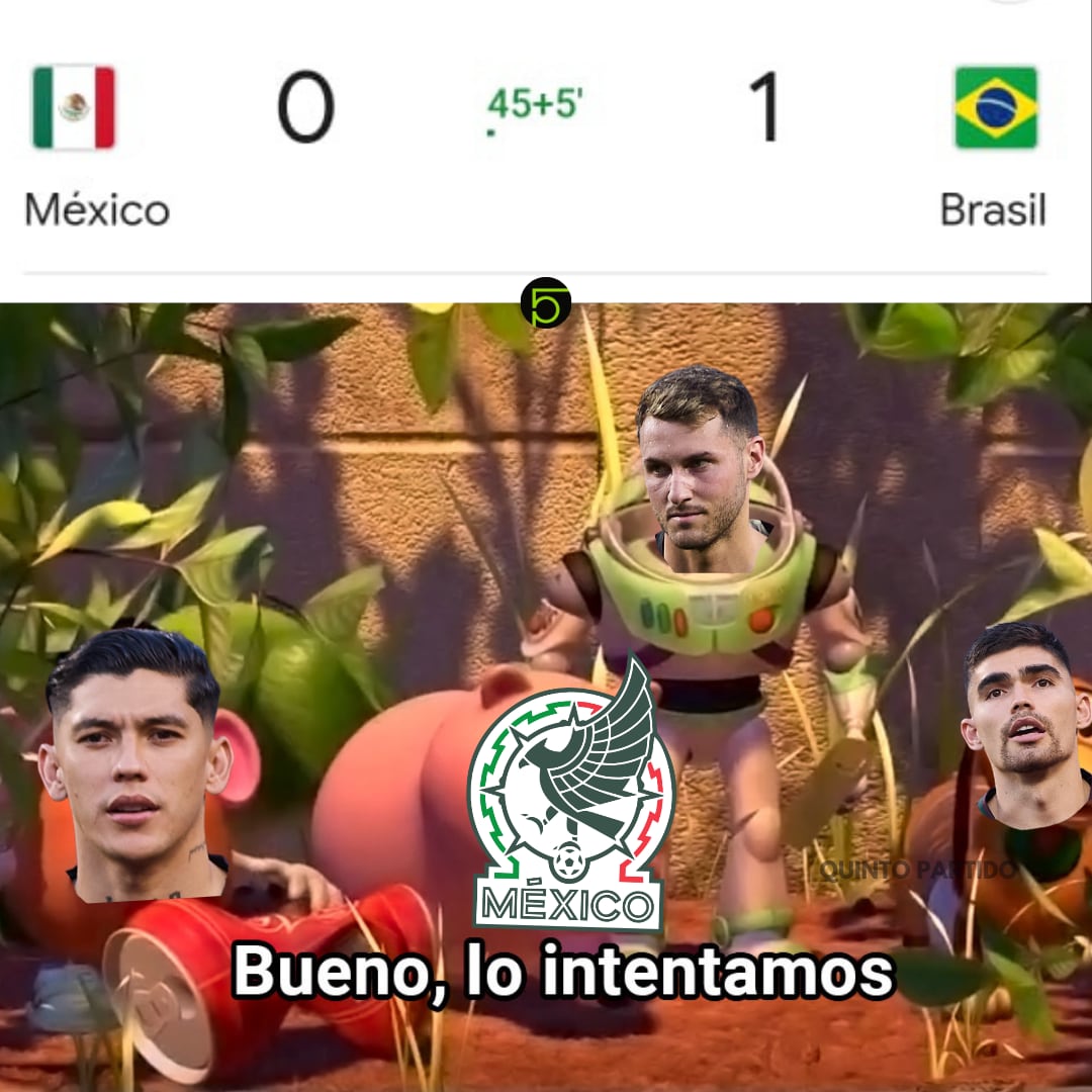 Meme del México vs Brasil.