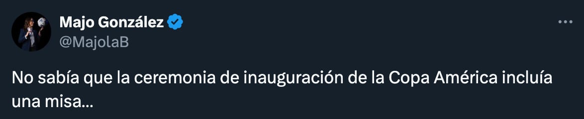 Majo González sobre la ceremonia de la Copa América