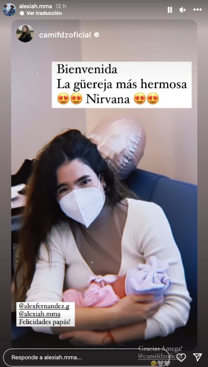 Camila Fernández celebra nacimiento de su sobrina Nirvana